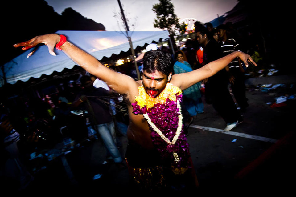 Celebrant enters deep trance
