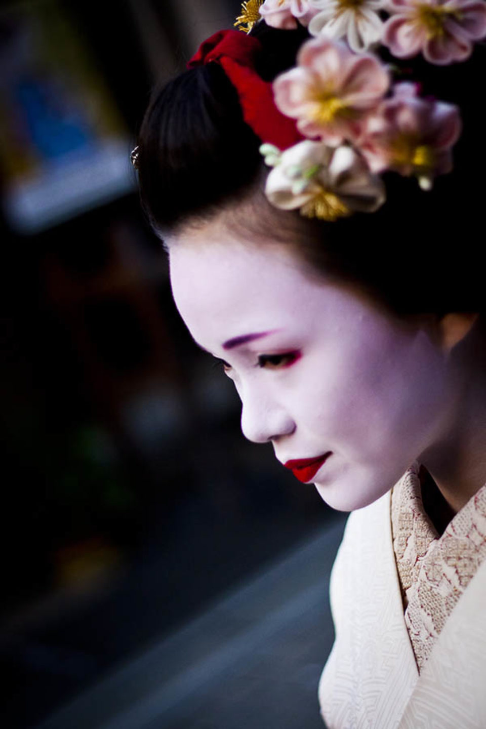 Geisha in streets of Kyoto