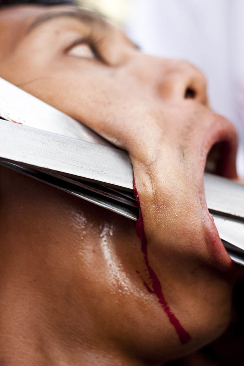 Blades through ma-song's bleeding cheek