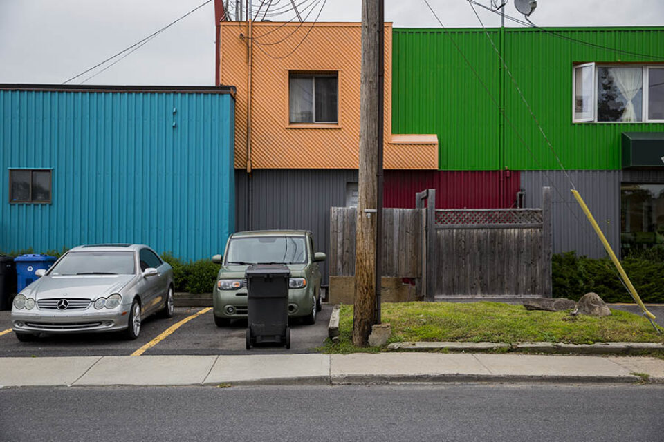Colourful buildings in Longueuil