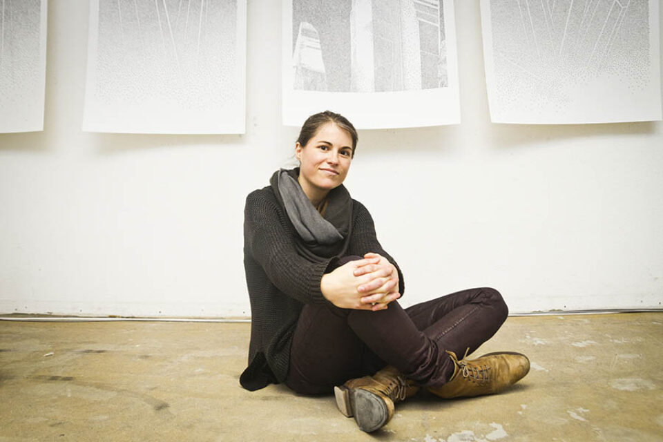 Portrait of artist Nicky Broekhuysen by Montreal photographer for a publication