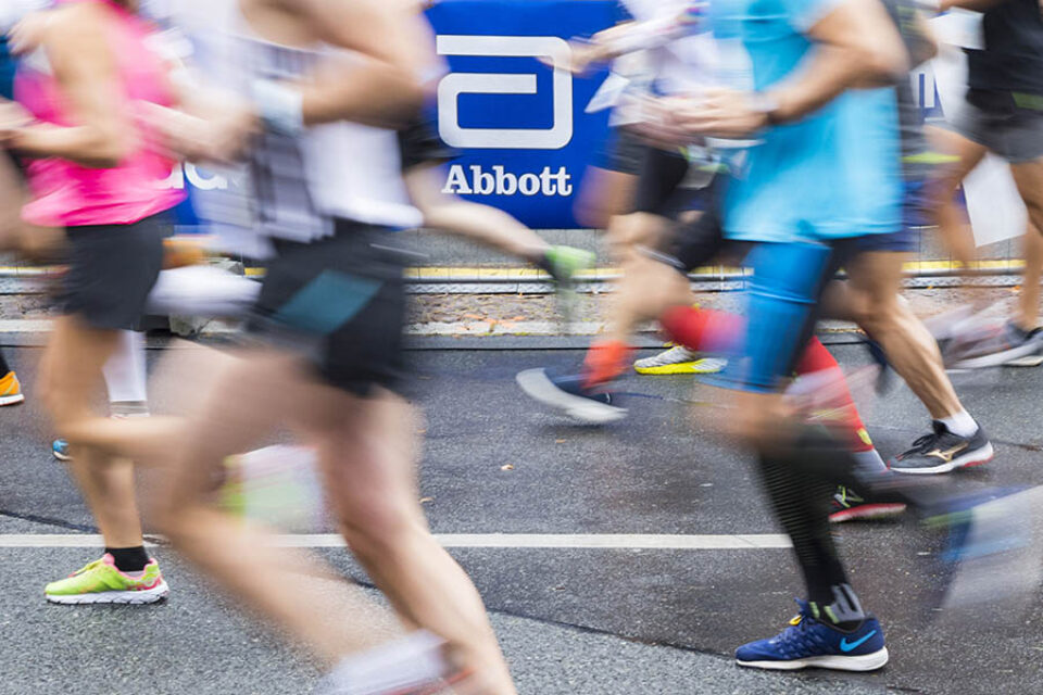 Abbott Global logo during marathon