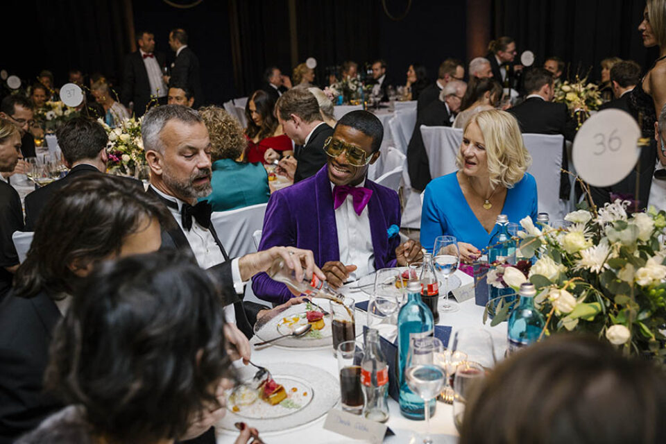 Guests at gala dinner