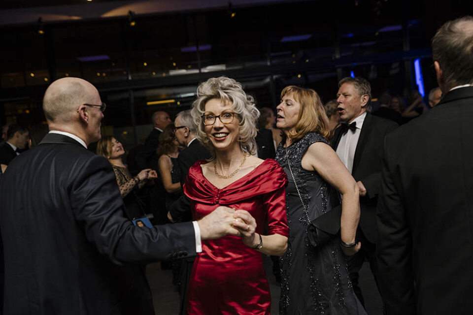Woman dancing with partner