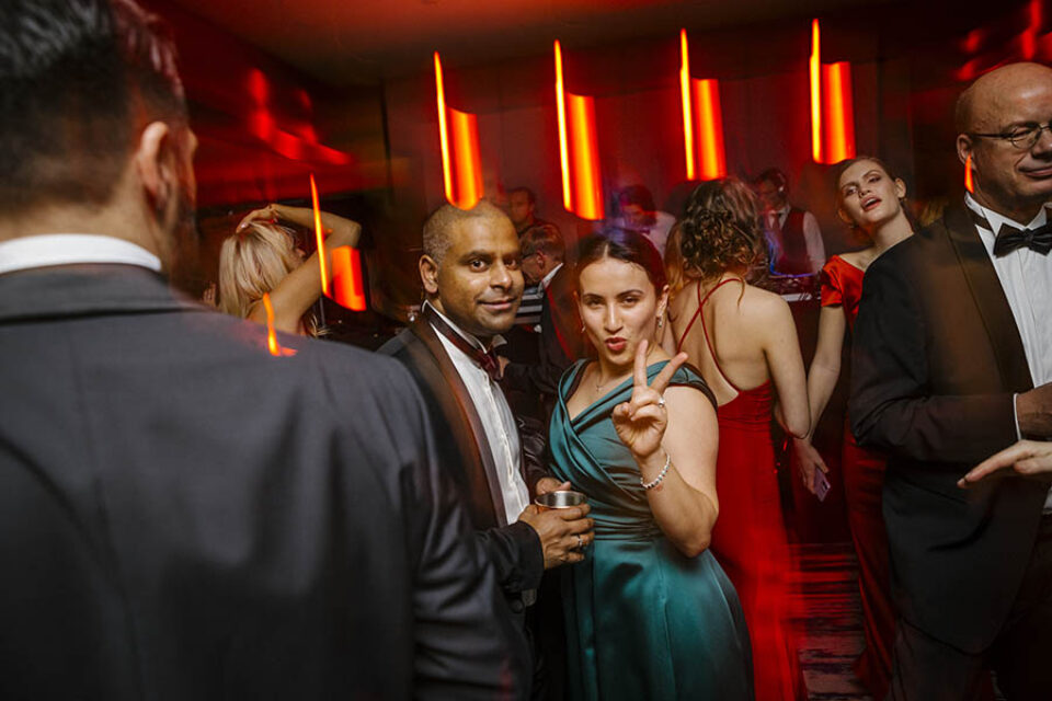 Couple on dancefloor