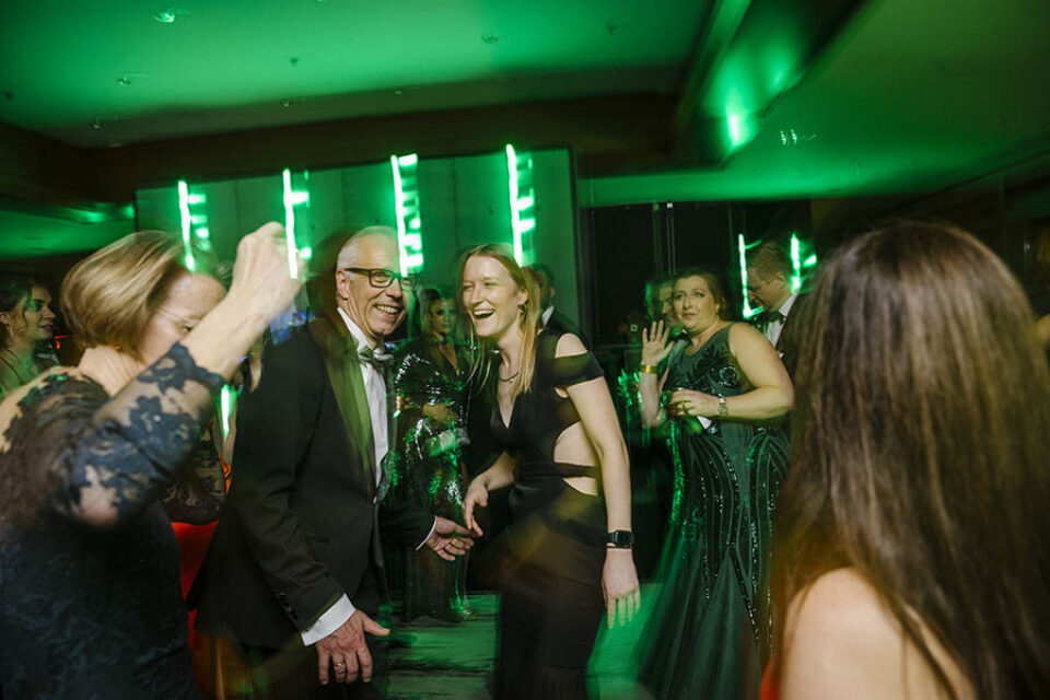 People dancing on dancefloor