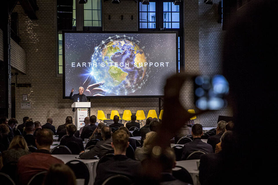 Presentation onstage at event