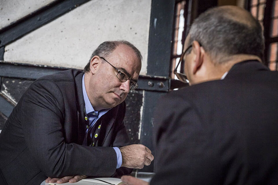 Businessmen talking