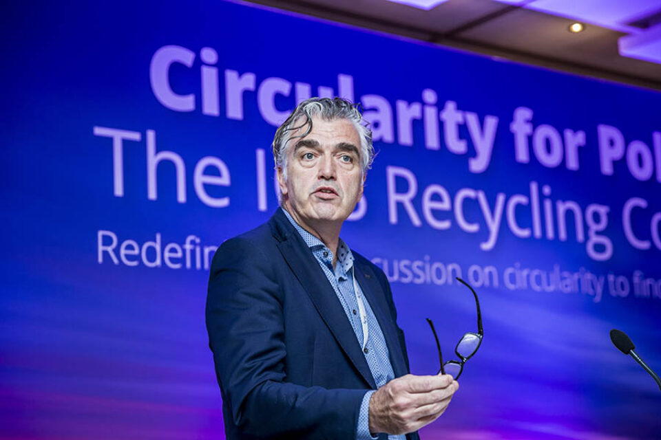 A presentation onstage at event