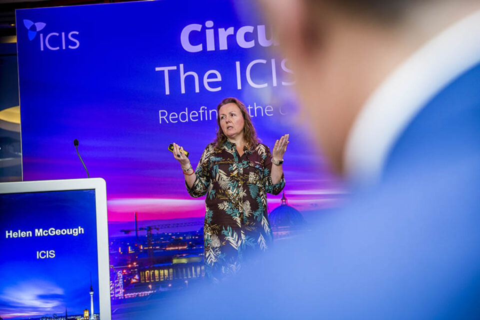 Event speaker talking to audience