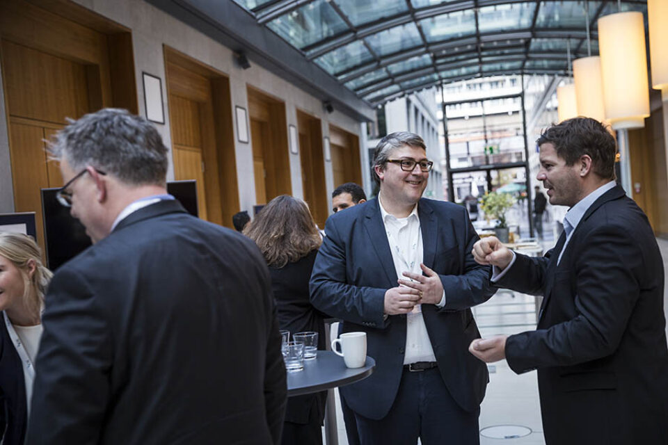 Delegates enjoying event coffee break