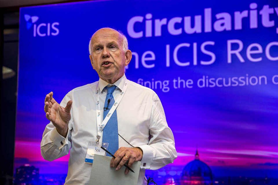 An event speaker onstage