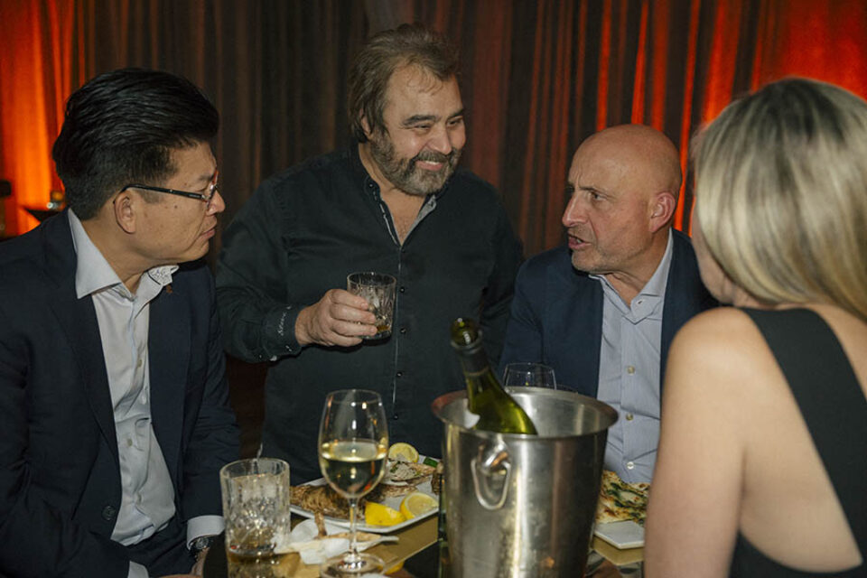Socialising guests, Montreal corporate event