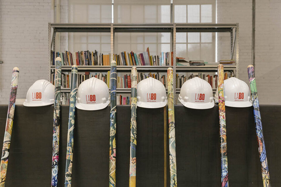 Spade handles and construction helmets, Montreal event photography