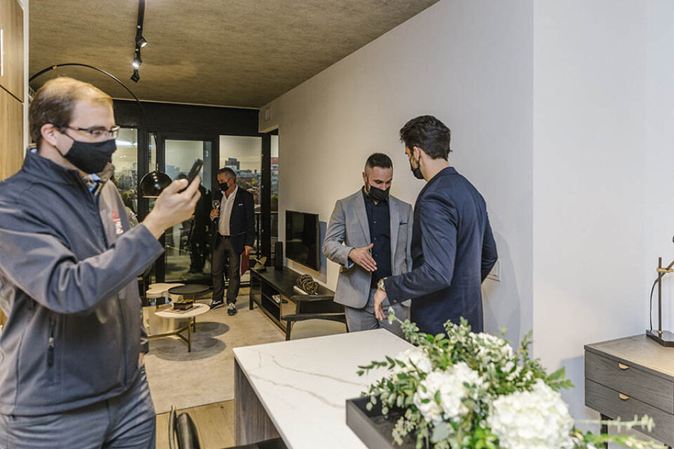 Brokers and clients in model residence, Ottawa event photography