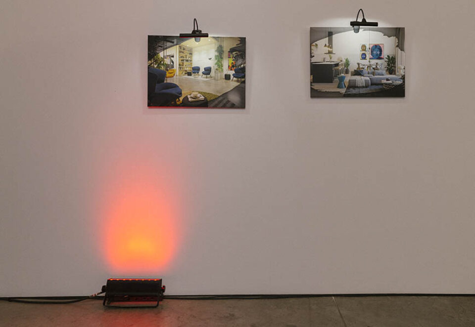 Corporate art hangs in Montreal event space