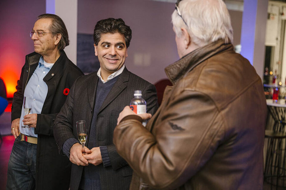 Guests networking at an event in Montreal
