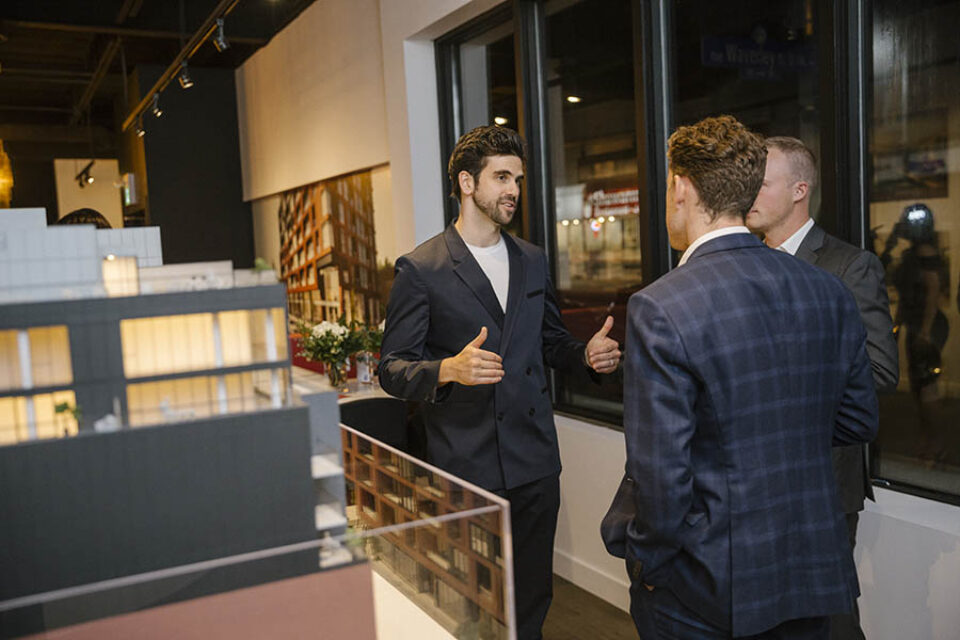 Broker with prospective clients, Ottawa event photography