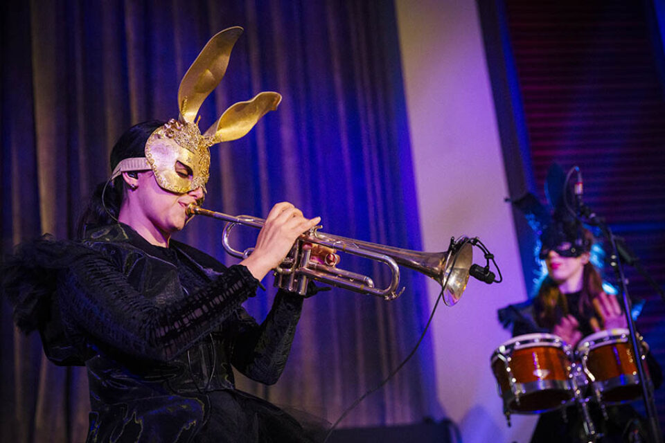 Trumpeter onstage at event