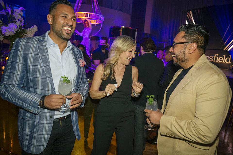Guests enjoying corporate real estate event