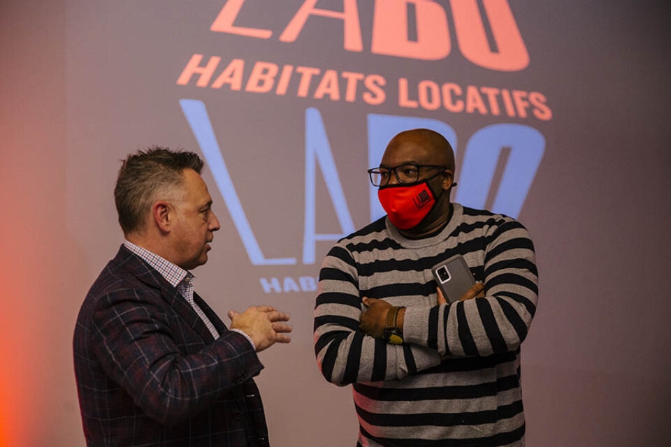 Guests networking at real estate event