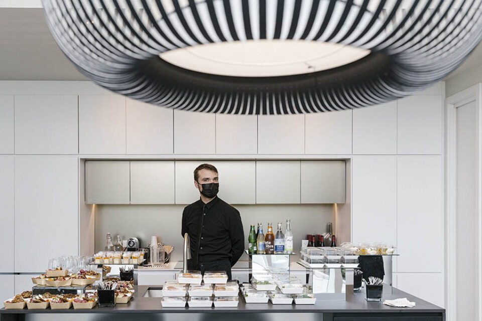 Food bar at real estate event