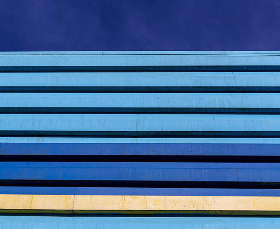 Abandoned Blue Building