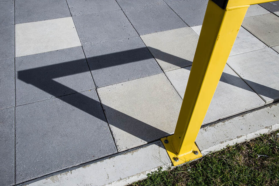 Metal frame shadow abstract