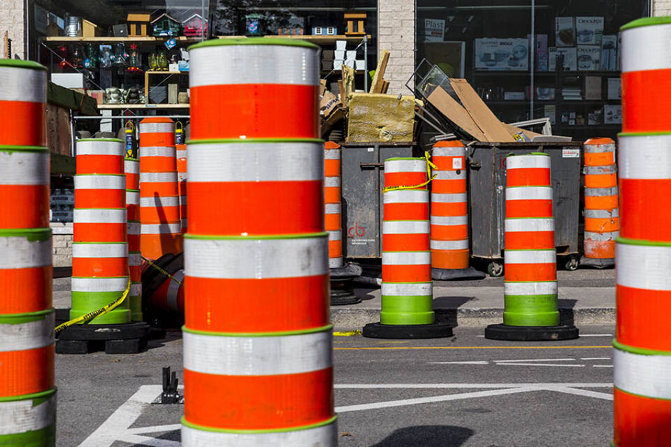 Construction site cones