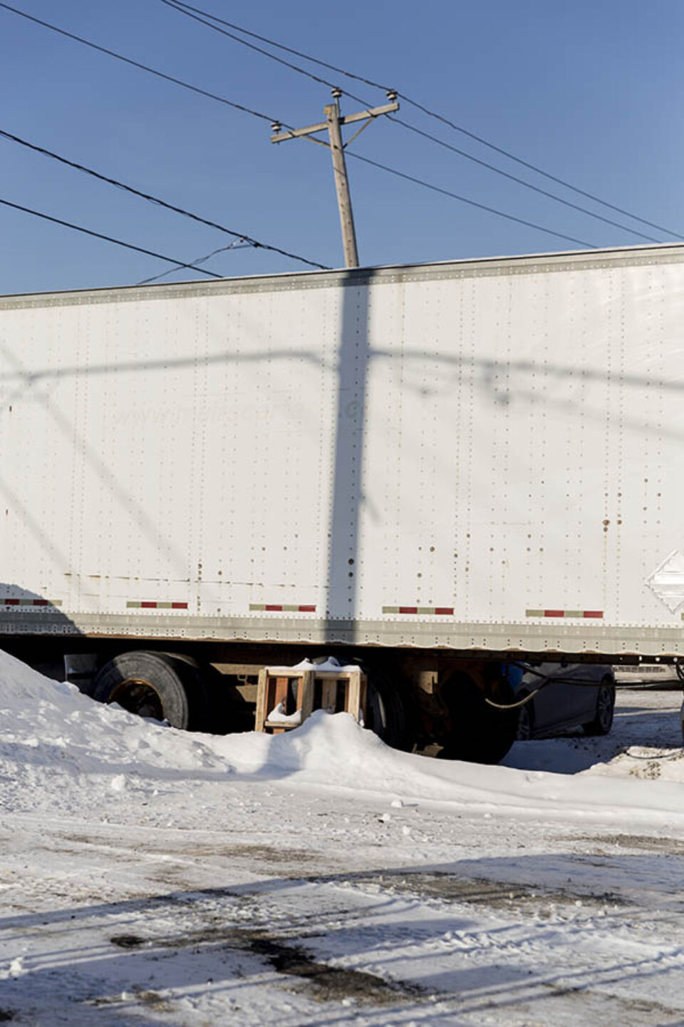 Electricity pylon shadow