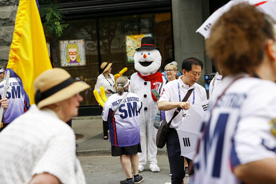 Snowman at Montreal street parade