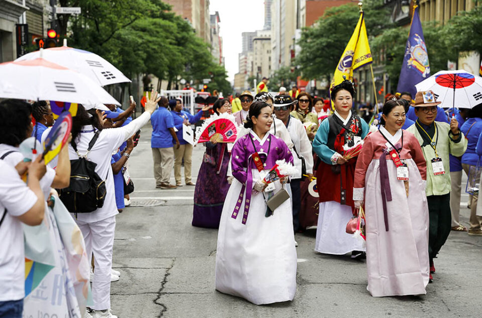 South Korean delegates at Montreal street parade