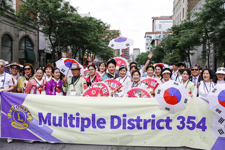 South Korean delegation at Montreal street parade