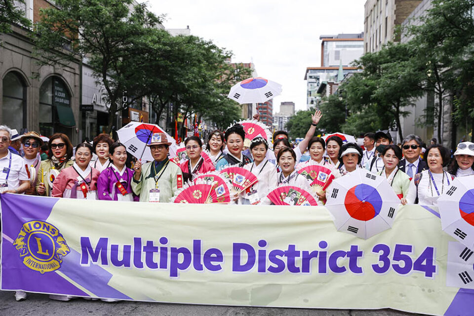 Montreal event photographer shot of South Korean delegation at Montreal street parade