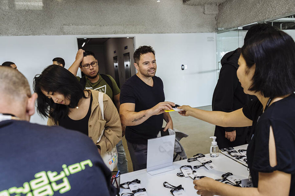 Registration at a tech event in Montreal