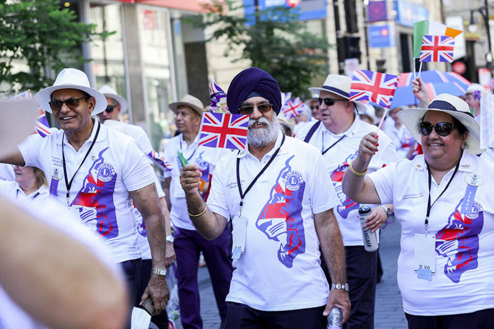 British delegation at Montreal street parade