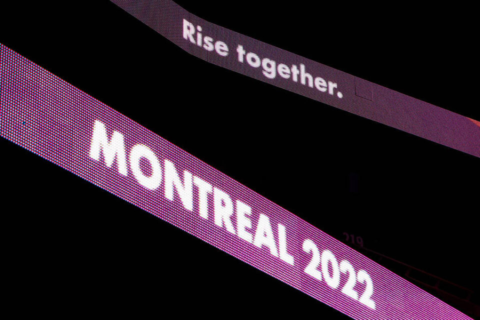 LCIC 2022 slogan at Bell Centre