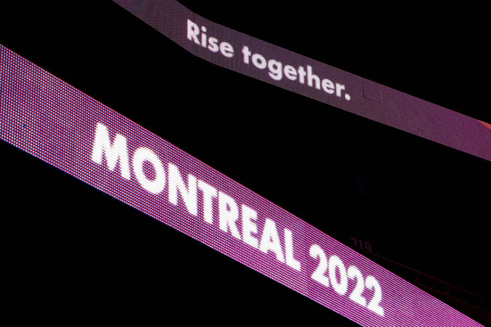 LCIC 2022 slogan at Bell Centre in Montreal