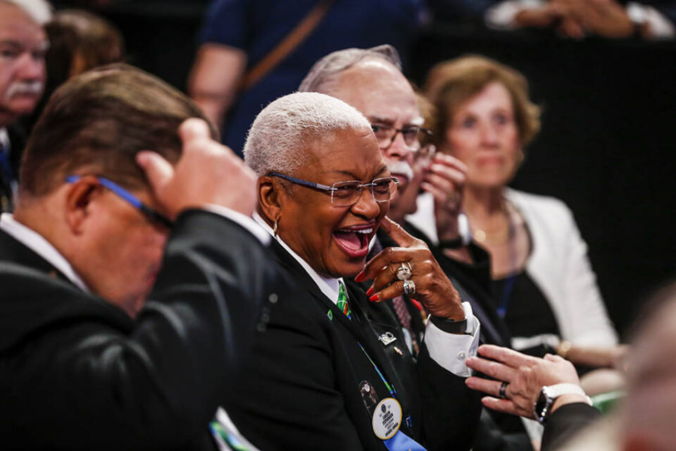 Delegate enjoying convention in Montreal