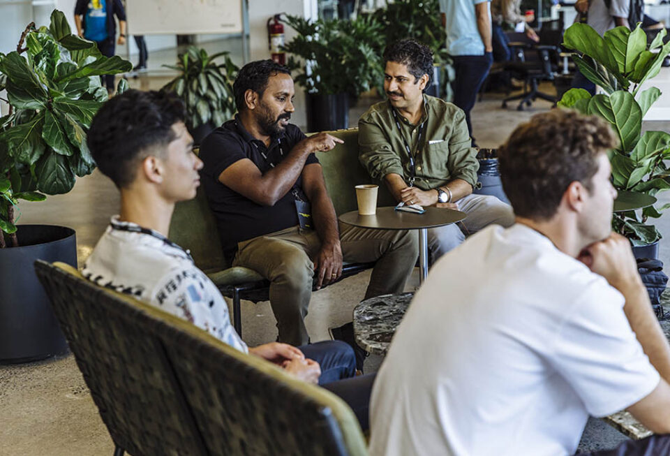 Networking delegates at Montreal tech event
