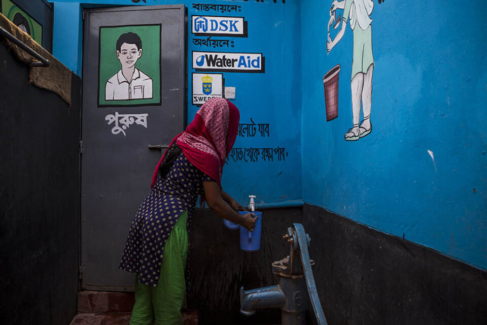 Clean water source in slum
