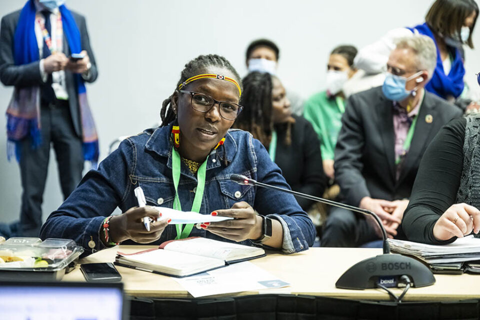 Woman at COP15 Montreal workshop