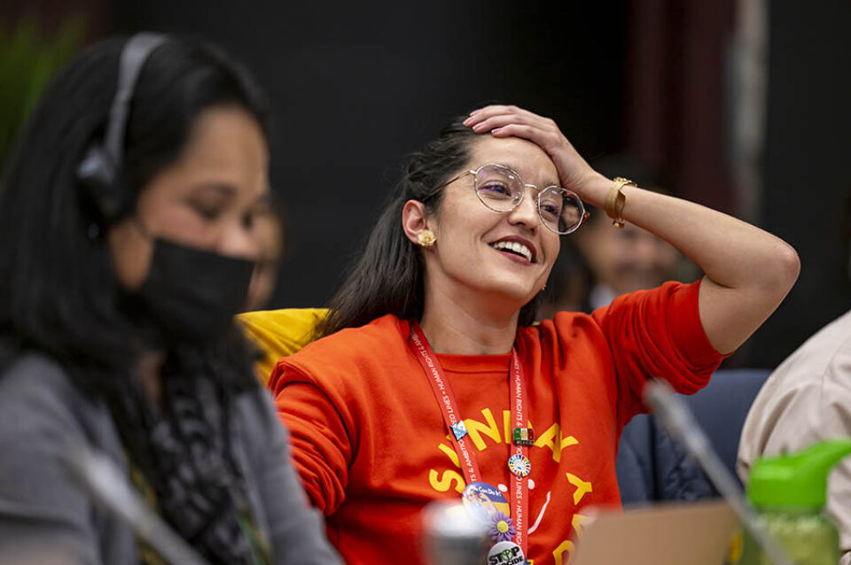 A relieved delegate, COP15, Montreal event photography