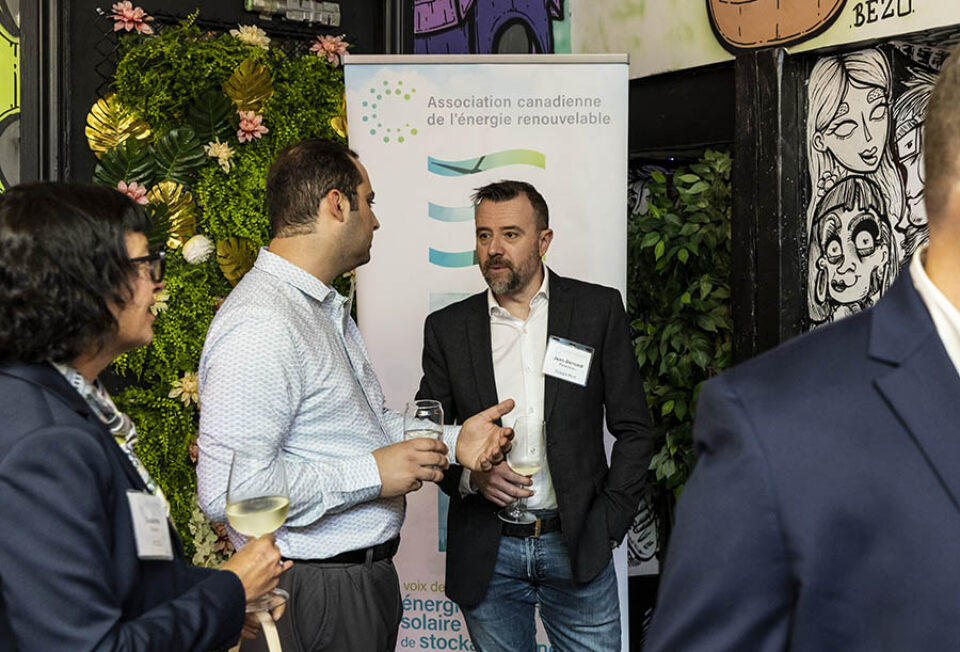 Guests talking at Montreal networking event