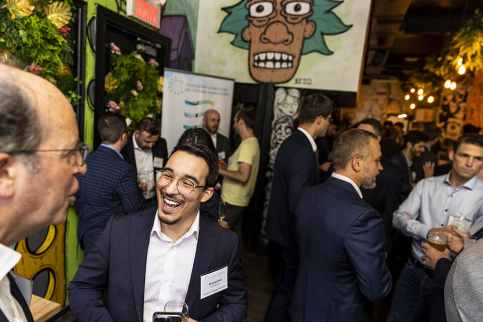 Guests enjoying Montreal networking event