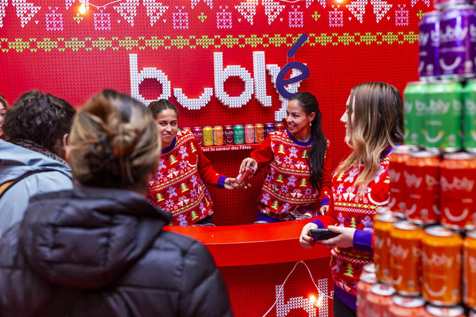 Bubly brand ambassadors at Montreal corporate event