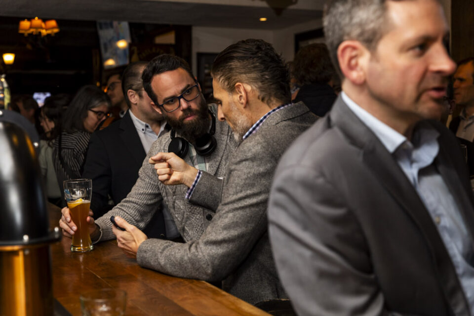 Montreal event attendees at a bar