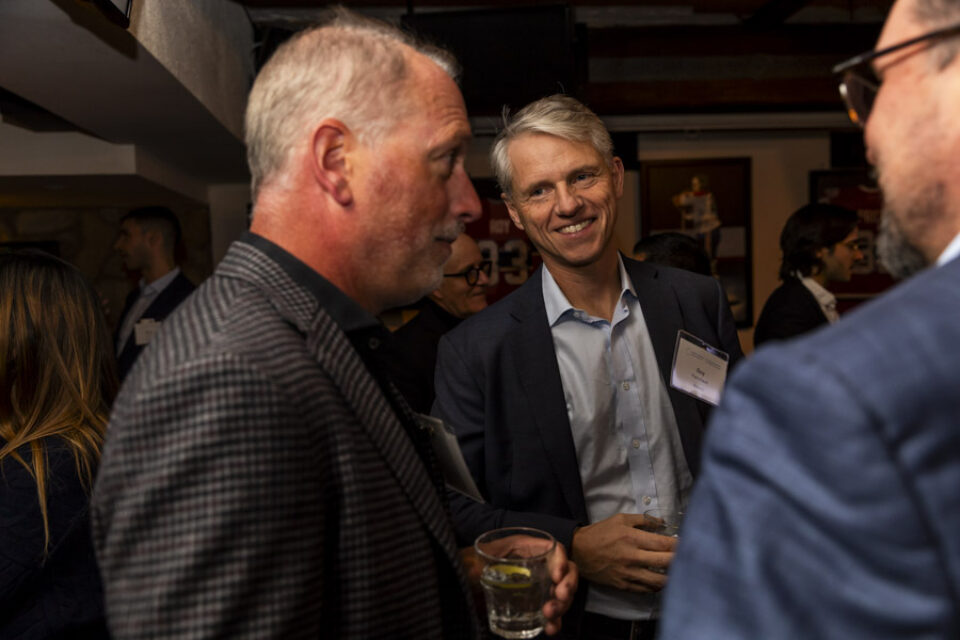 Networking guests at event in Montreal