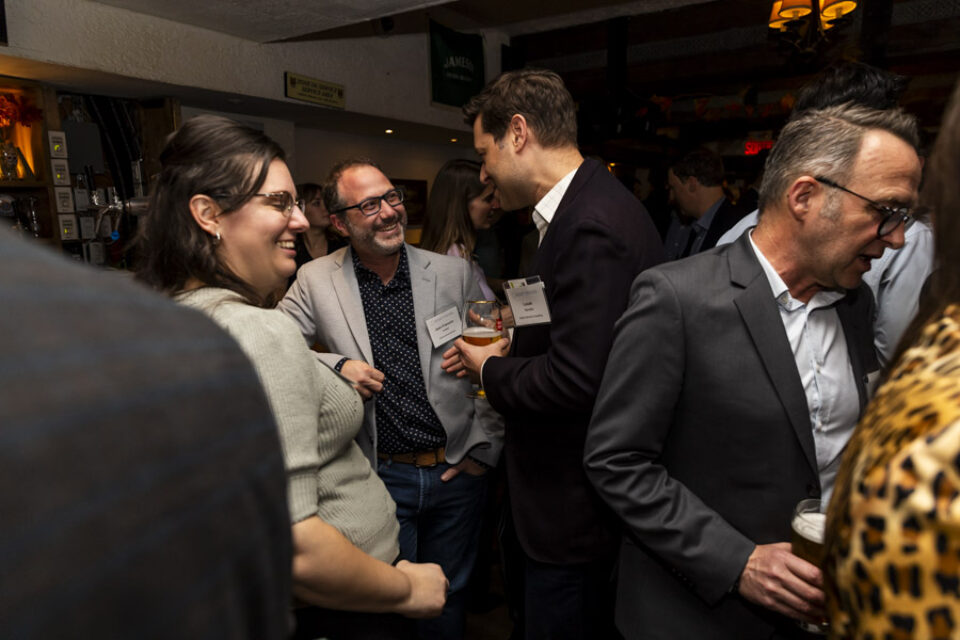 Montreal event photographer shot of networking guests