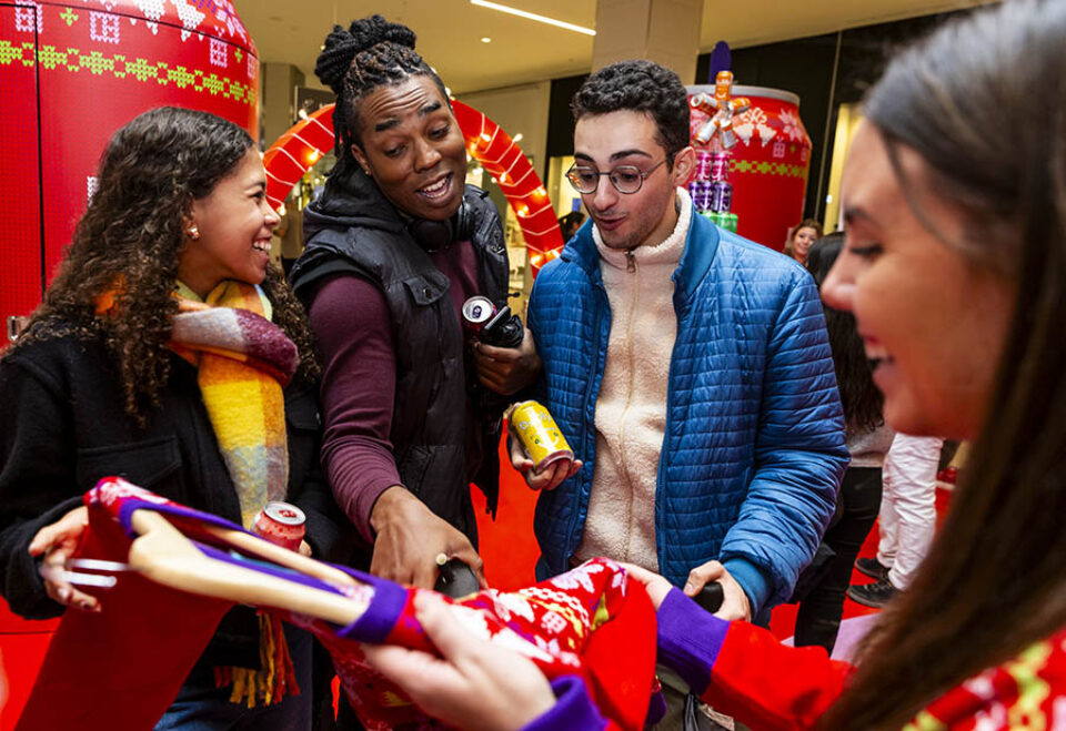 People looking at merchandise, Montreal event photography